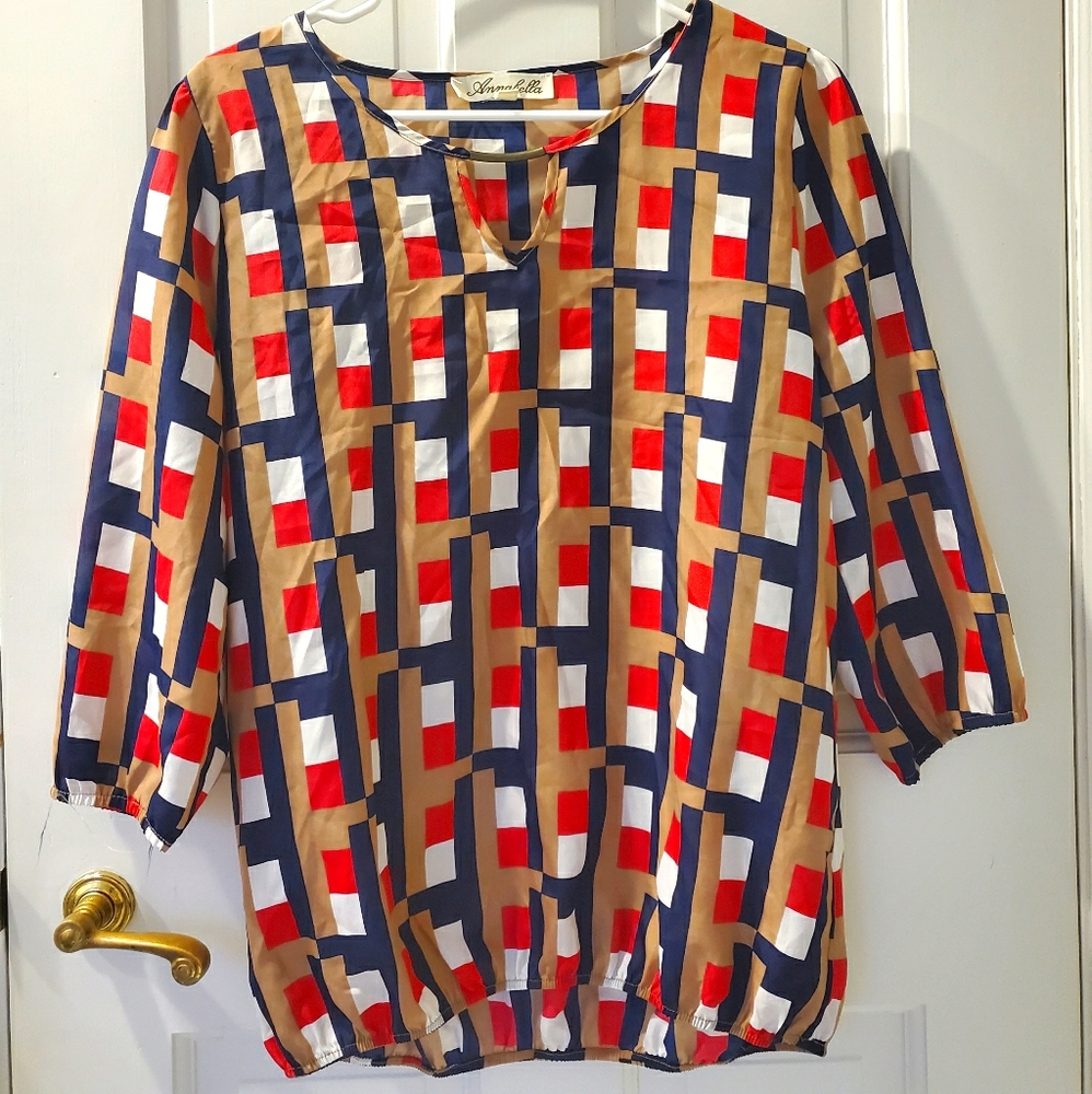 Geometric Print Blouse
